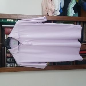 Callaway opti-dry polo pink w/white stripes men's size L